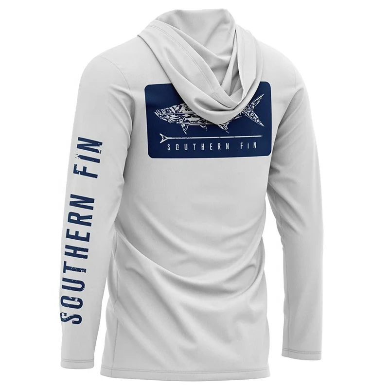 Quick dry long sleeve custom performance uv mens uv protection fishing hoodies clothing fishing shirts long sleeve with hoodies