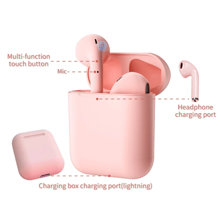  Macaron Android ios BT V5.0 наушники мини Tws i12 беспроводные Sem Fio Bluetooth Fones De Ouvido Inpods