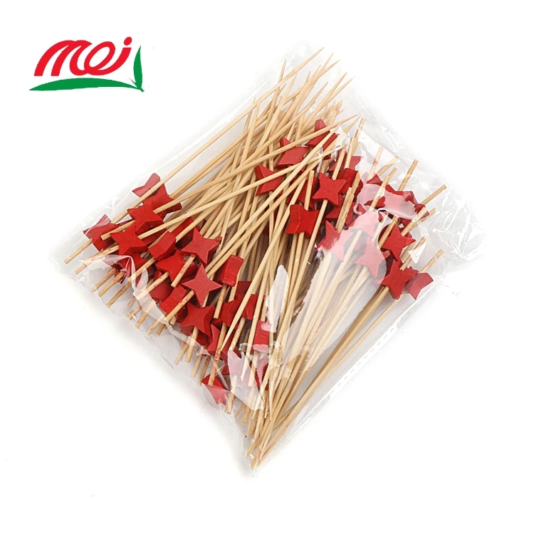 Fuzhou in minhou Bulk a food grade  disposable 100% Mao bamboo bbq fruit pick skewer stick