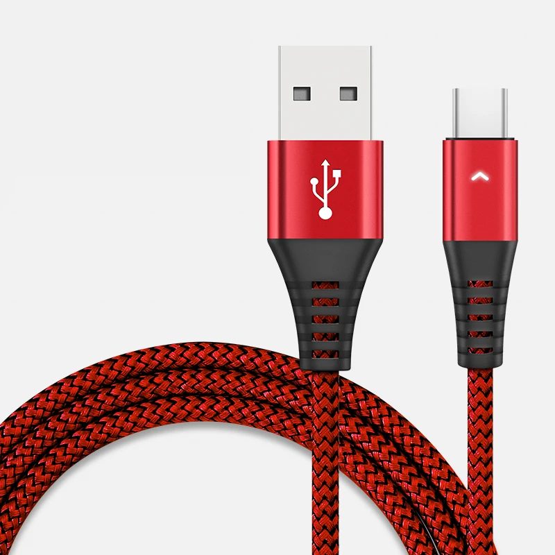 Usb Data Transfer Cable Reusable White Light Long On Silver Red Black Micro Data Cable Light Wala