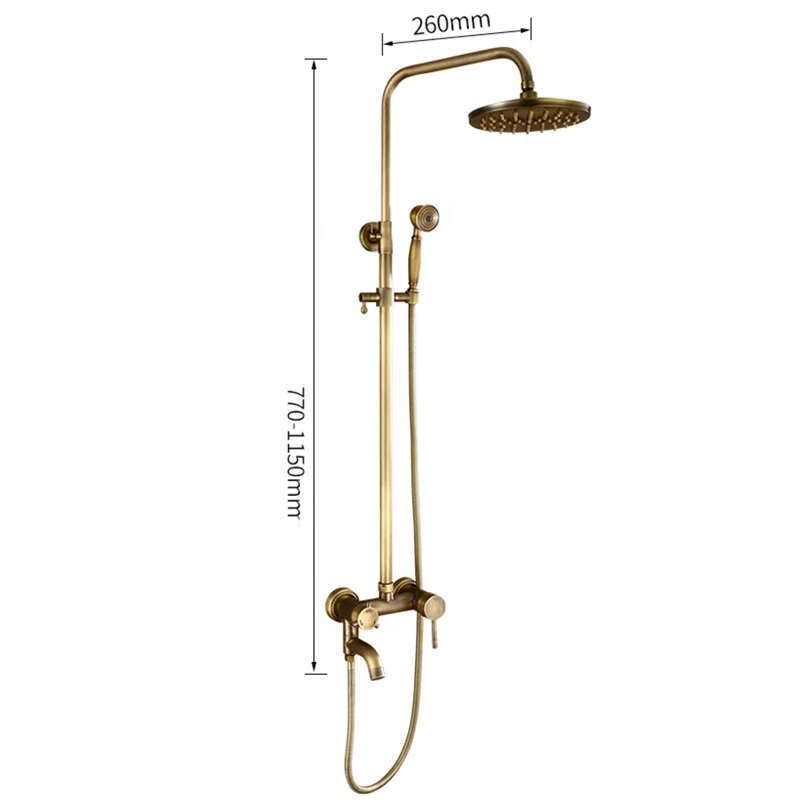 Antique Thermostatic Rain Shower panel Shower Set Contemporary Telephone Shower Faucets