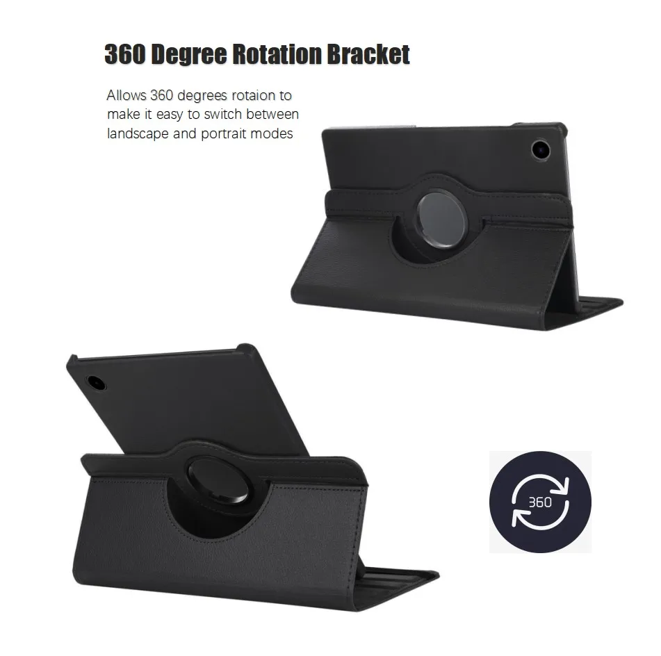 360 Degree Rotation Case Cover for PU Leather Stand Cover Shell For Samsung Galaxy Tab A8 10.5 SM-X200 SM-X205 2021 Tablet Case