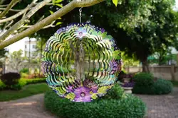 Hourpark Outdoor Garden Ornaments Hummingbird Rotating Animal 12inch Hanging 3D Wind Spinners