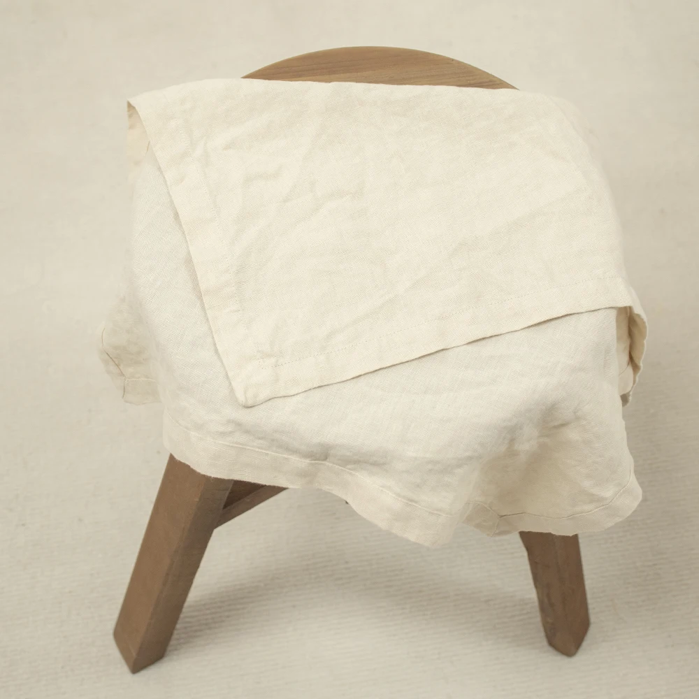 Christmas Wedding Rectangle Dinner Hotel rustic orange brown sage green glod natural pure linen napkins