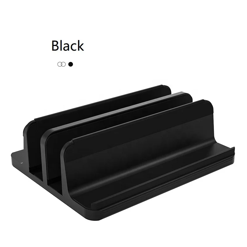 Custom Logo Adjustable Vertical Desktop Laptop Stand Holder Fit for Mac Book Notebook Aluminium CNC Machining