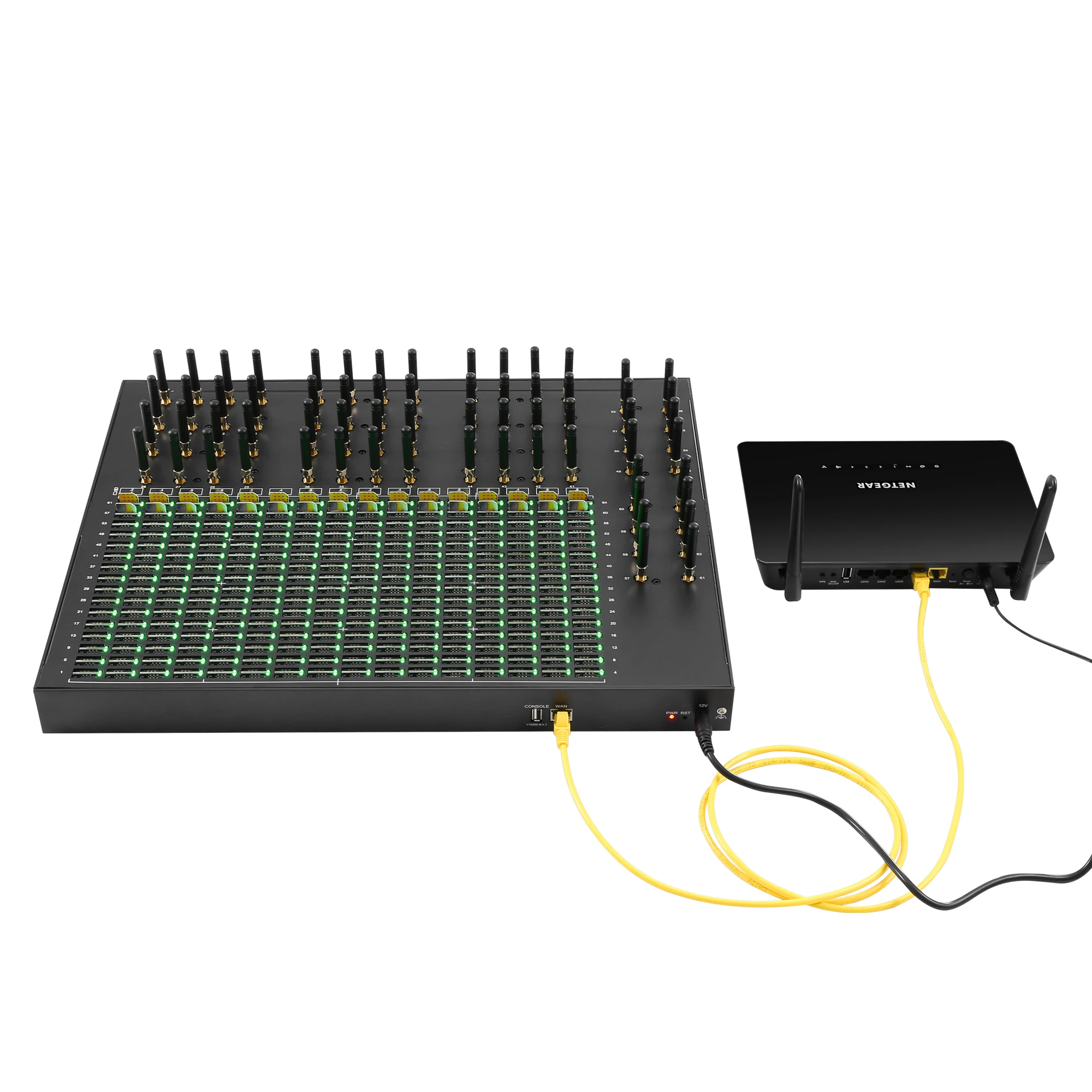 Gsm 2G SK64-512 Sim Receive SMS Modem 64 Ports Bulk SMS Modem 4G SMS Forward HTTP API SMPP Gsm Gateway