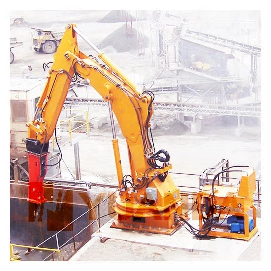 Stationary Rockbreaker System Hydraulic Pedestal Rock Breaker Boom System for Crushing Plant