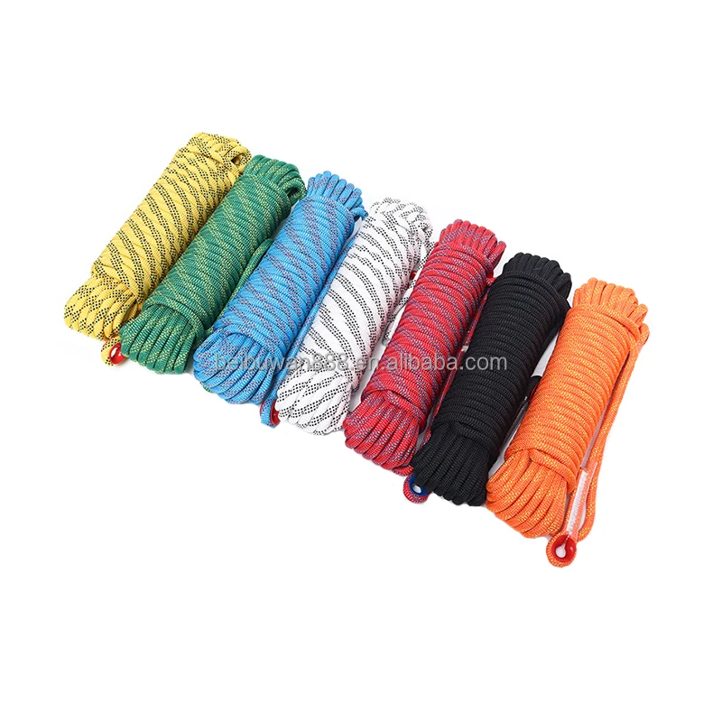 8MM Escape Rope 32ft 65ft 98ft 165ft 246ft High Strength Outdoor Safety Static Rock Climbing Rope
