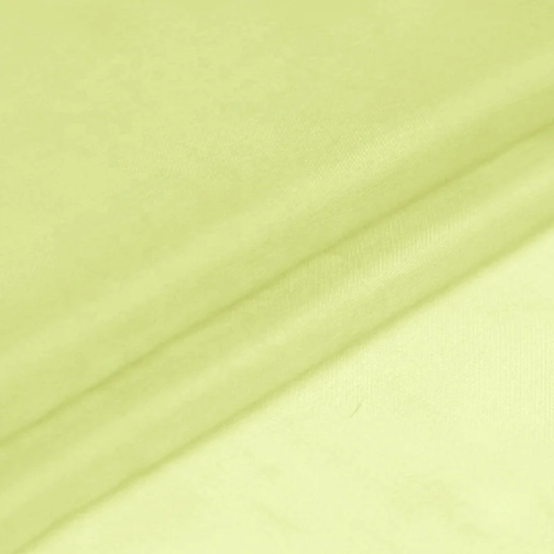 Hot Sale In Stock Yellow Silk Organza Dress Fabric with Low Minimum in Plain Colors