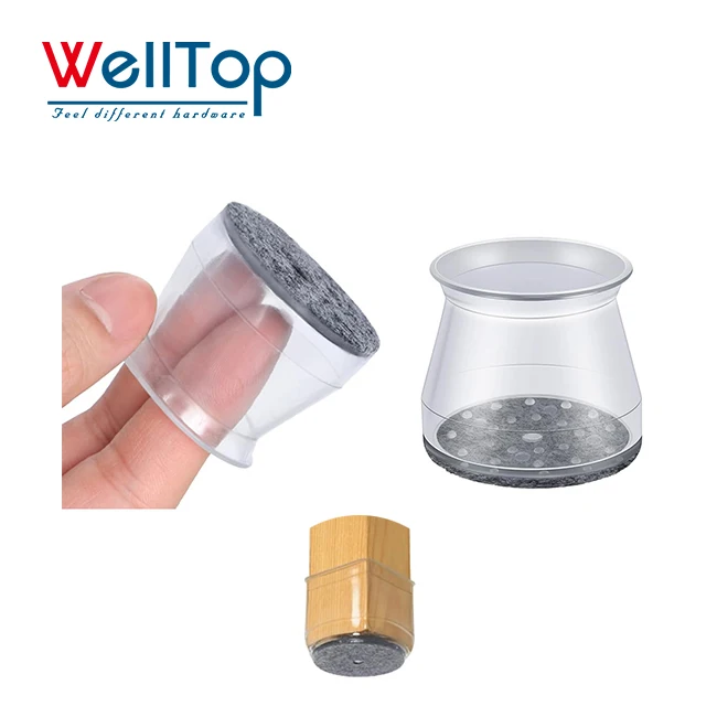 WELLTOP Hot Sale Chair Leg Floor Protectors Pad Furniture Feet Caps Rubber Table Silicone Chair Foot Cover Chair Leg Protector