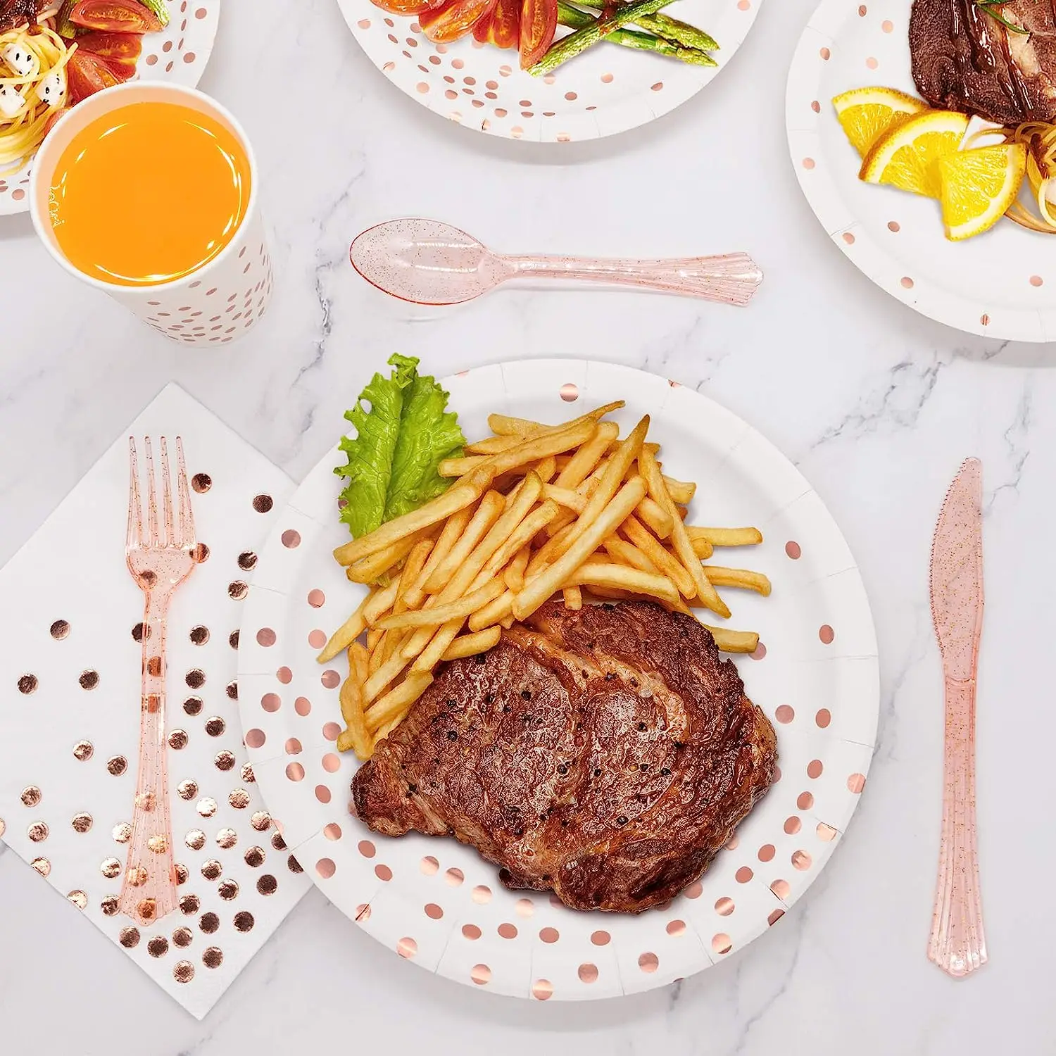 Eco- friendly Disposable Party Food Paper Plate Disposable Tableware Set Party Supplies tableware sets