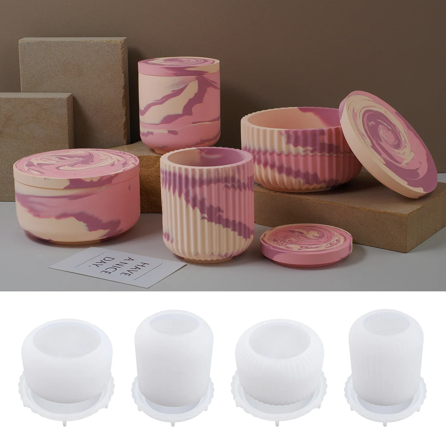 Homemade Candles Silicone Mold Wholesale DIY Candle Resin Mold  DIY Candle Making Mold