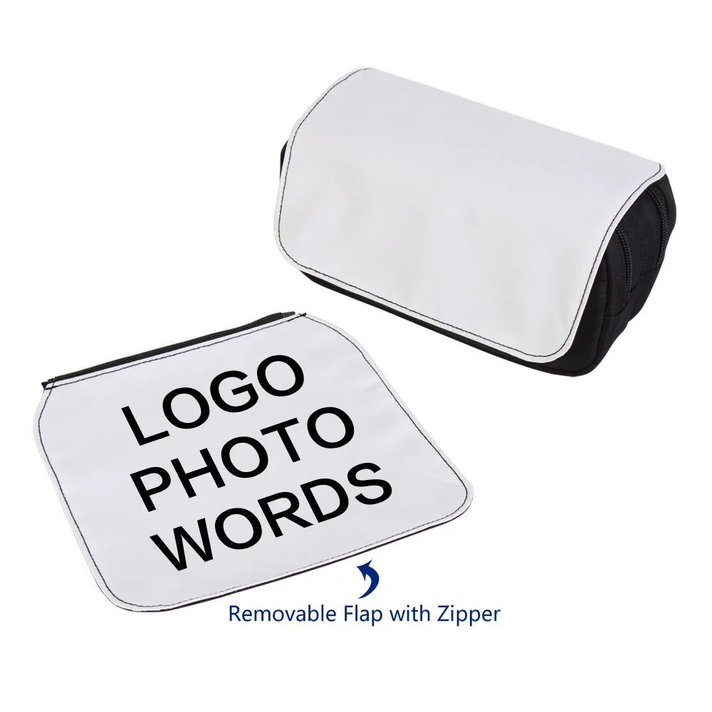 Low Price Reasonable Price Printable Canvas Cosmetic Bag Pouch Pencil case Blank Sublimation for School Office
