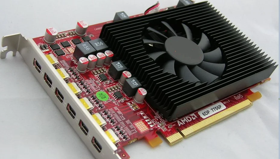 Fast Delivery Radeon HD7750 2GB GDDR5 PCIE3.0 6x Mini Display Ports Multi Screen Video Card