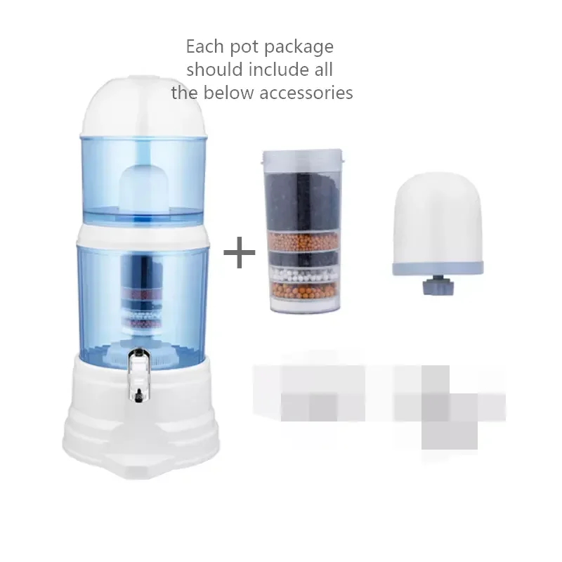 Household Directly Water Drinking Purifier 14L 16L Counter Top Mineral Water Filter Pot