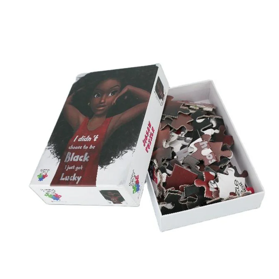 Factory Direct Sale Top Quality Custom Pattern Little Kids Game Black Girl jigsaw puzzles