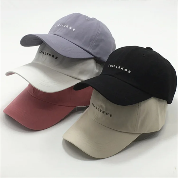 Summer hat female Korean version of small letter baseball cap travel couple sun shade soft top cap