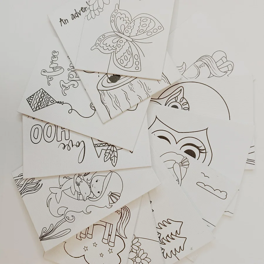 
Butterfly Design Pre Drawn For Kids DIY Painting MDF Board With Stretched Cotton Canvas 