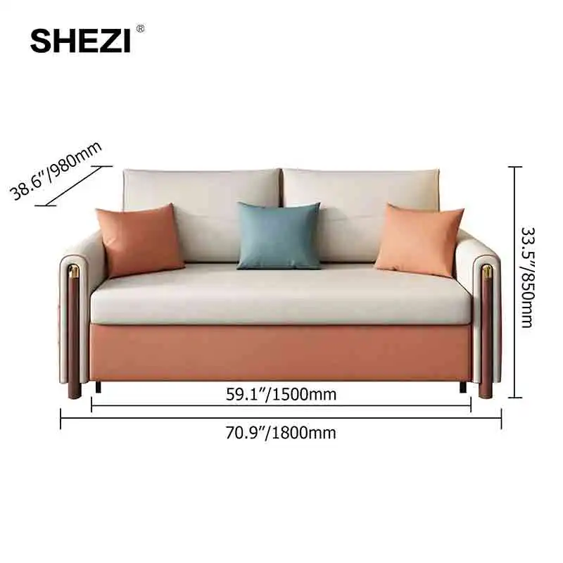 Современный складной диван SHEZI многофункциональный диван-кровать с роскошной картонной упаковкой складная кровать