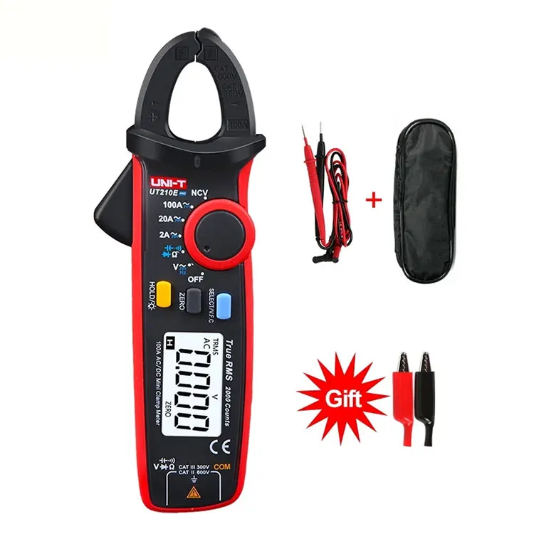 UT210E Pro блок мини цифровой AC DC токовый клещи Вольтметр напряжения 100A Амперметр электрический тестер