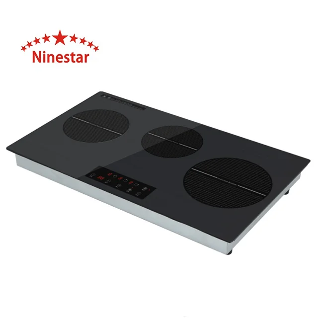 5400W 220V 110V Built in Induction Cooker Touch Control with 3 Burner Cooking Hob