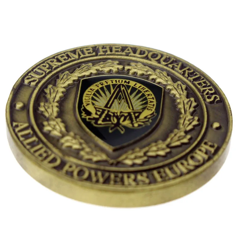 Factory manufactures cheap high quality custom company logo coins shiny antique metal sporting event challenge coins