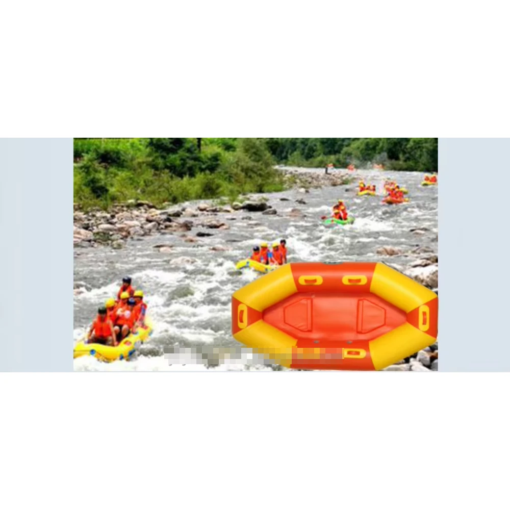 CNWAGNER 12ft Commercial Grade Inflatable Drift Boat White Water Raft for River Fishing Lake Rescue Made of PVC Drop Stitch Hull