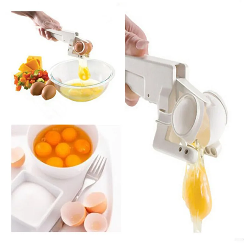 Factory Wholesale Home Kitchen Plastic Handheld Egg Cracker Egg White Yolk Separator