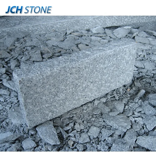 Cheap g654 grey granite natural split kerbstones stone borders