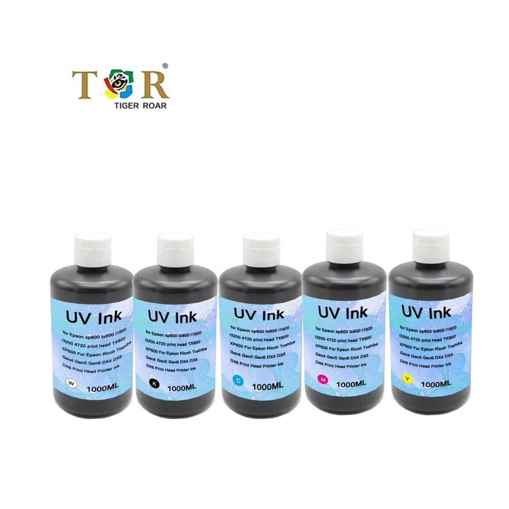 Многоразовые УФ-чернила для жестких подложек EPSON DX5 DX7 13200 TX800 XP600 T3200 Konica 1024i 1024A UV Curble ink