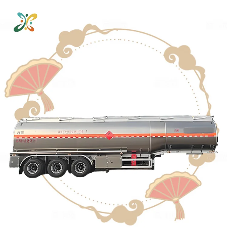 Petroleum Aluminum Tank 50000L Liter Fuel Storage 30000L Liquid Oil Tanker 40 Cbm 50 Cbm 60 Cbm Carbon Steel Semi-Trailer