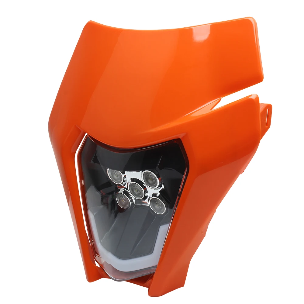 Motorcycle LED Headlight Headlamp Head Light Fairing 2021 2022 For KTM EXC Enduro XCW XC New style 5 LED Headlight