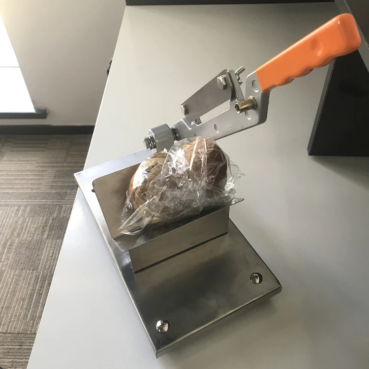 Portable fresh frozen meat slicer machine small stainless steel bacon slicer with antislip handle