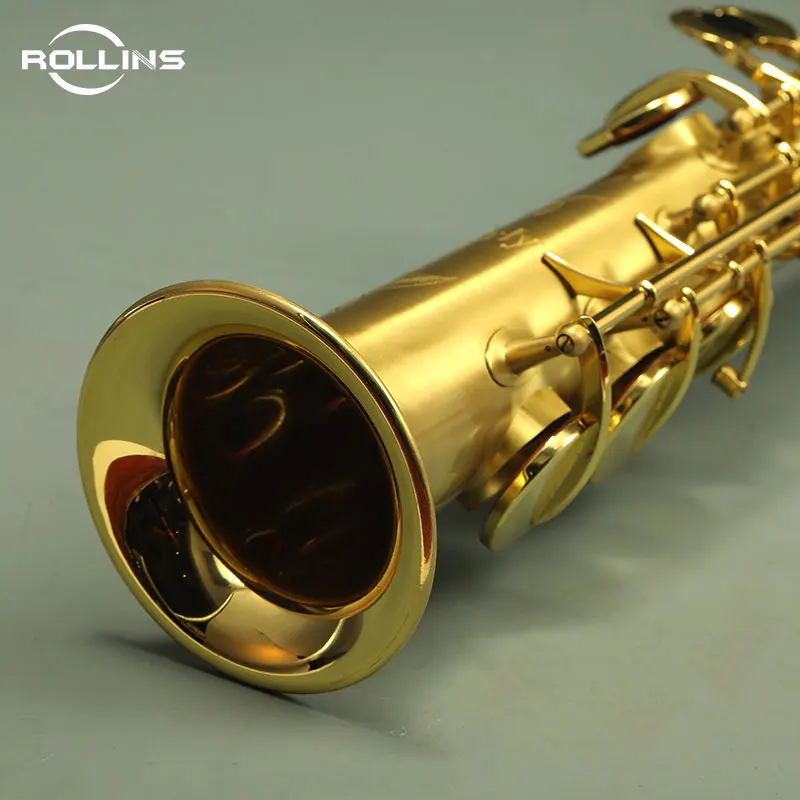 Saxophone High Grade Straight Phosphor Copper Body Gold Lacquer Keys KSS-C2 Soprano Saxophone