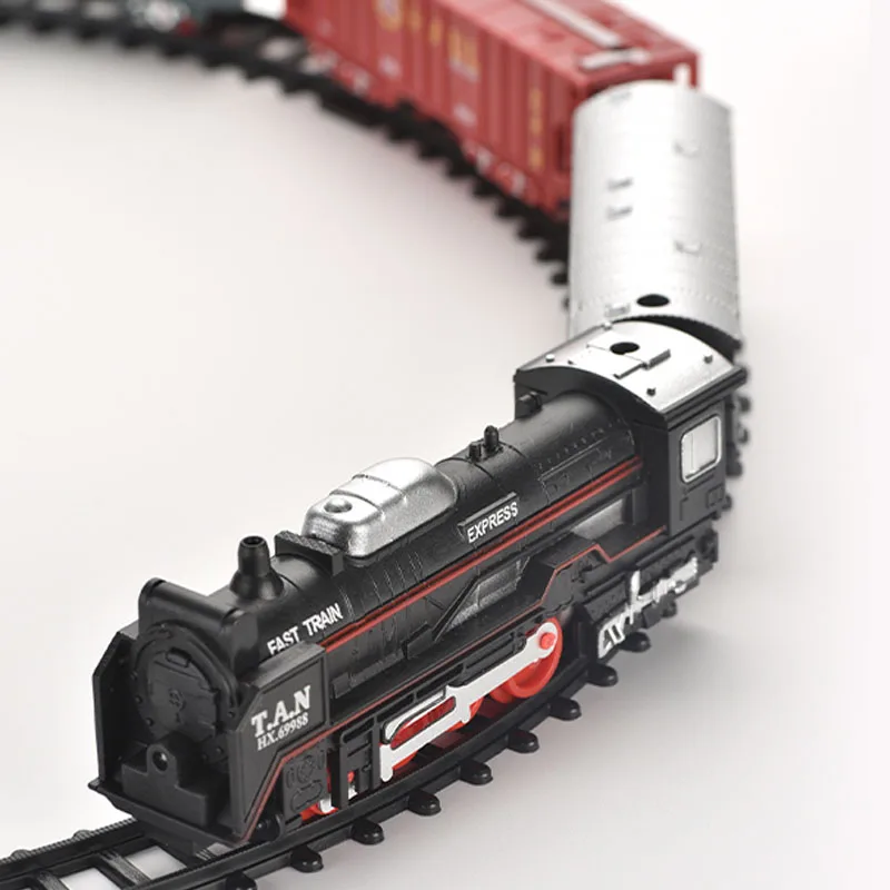 New product electric train toy railway for plastic remote control train toy with music light