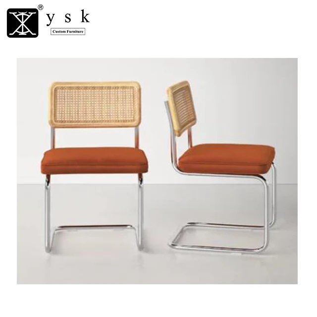 Fast Food Chain Restaurant Solid Wood Restaurant Dining Chair With Rattan Finished DC-1502