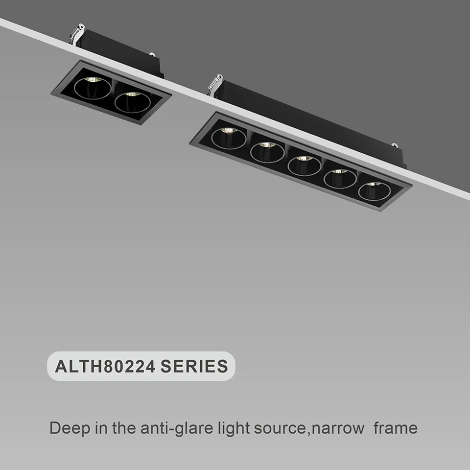 PNY Recessed Anti Glare Strobe Office/Hall Indoor Led Linear Light Grille Lights Fixture Grille Lamp