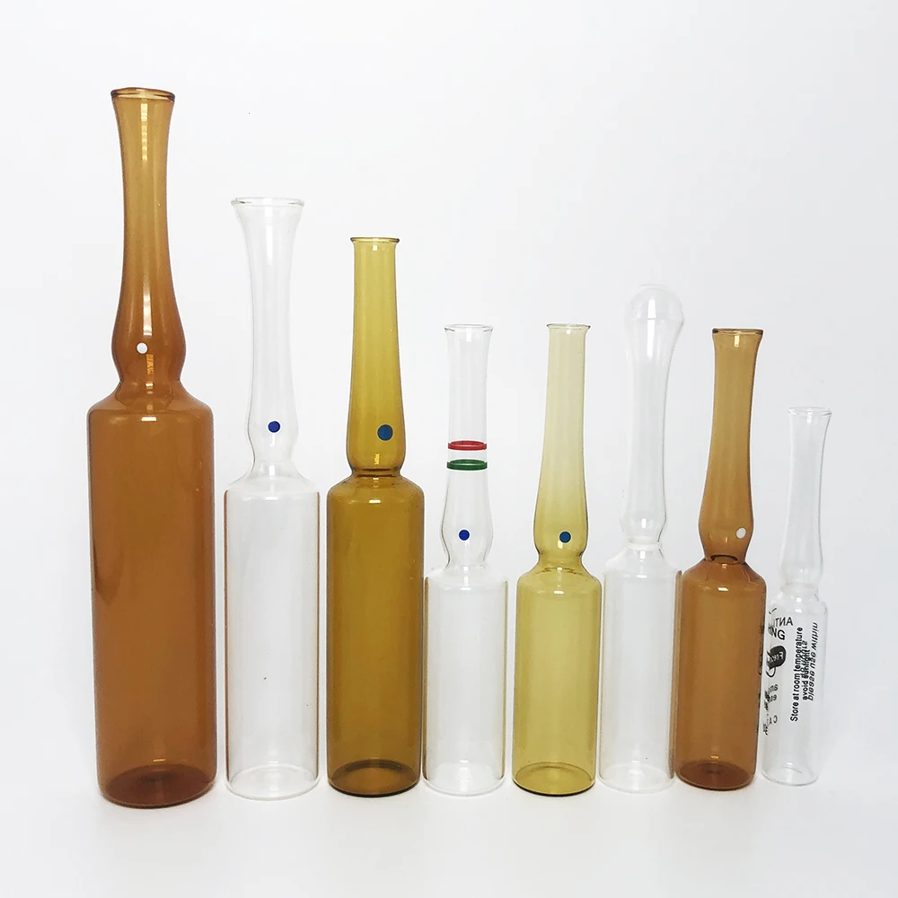LOW BOROSILICATE 1ML 2ML 3ML 5ML 10ML CLEAR GLASS AMPOULE CHINESE YBB STANDARD WITH OPC GLASS AMPOULE FOR PHARMACEUTICAL PACKAGE
