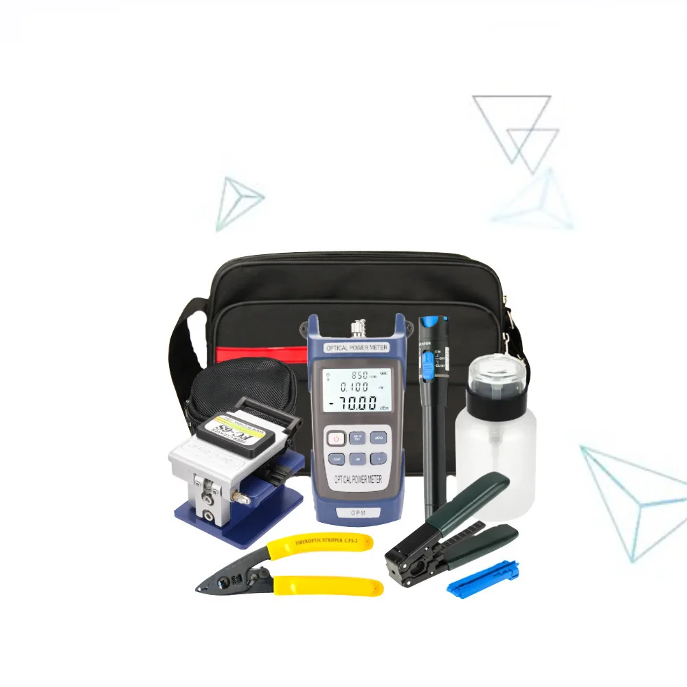 COMPTYCO FTTH Optic Tool Kit Fiber Optical Power Meter -70 +10dBm Visual Fault Locator Fiber optic test pen and 5km 13050MW