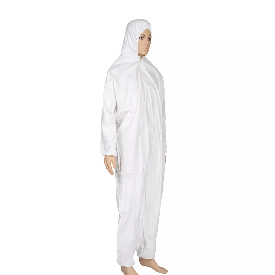 Fabric Passed Level 4 Protection High Quality Overall PPE Suit Full Body Protective Disposable Coveralls Adult CE White EOS SF