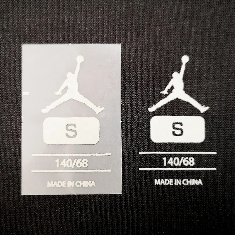 Пользовательский логотип с размером утюга на шее одежда моющаяся этикетка для ухода теплопередача для одежды