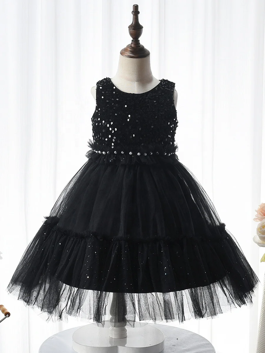 Flower Girls Dresses Satin Beautiful Design Kids 3 to 10 Years Children Performance Dress 3D Ball Gown Chiffon Sleeveless Amanda