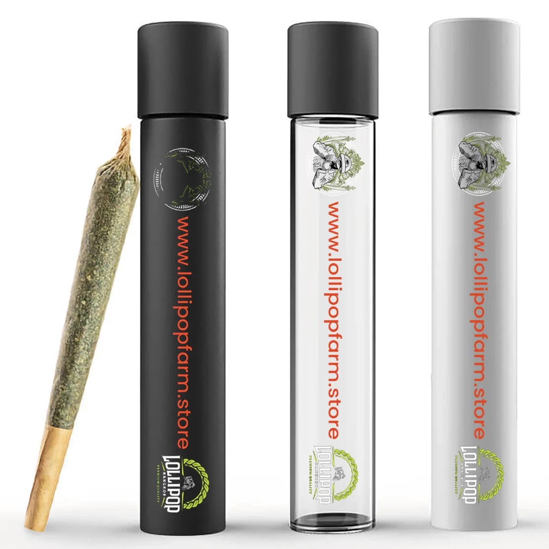 A Roxyrolla cigarette packaging Top Selling Wholesale Custom Clear Glass 116Mm Pre Roll Tube Packaging Tubes Plastic