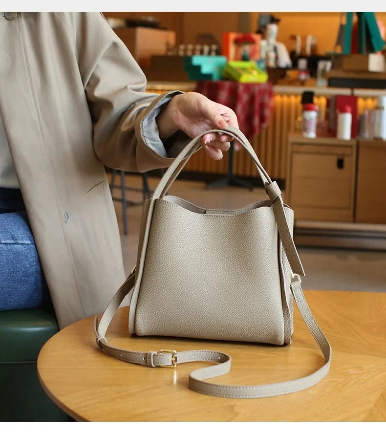 Custom Luxury Real Cowhide Leather Handbag Tote for Women Lady Shoulder Messenger Crossbody Packs Bag Wholesale Price