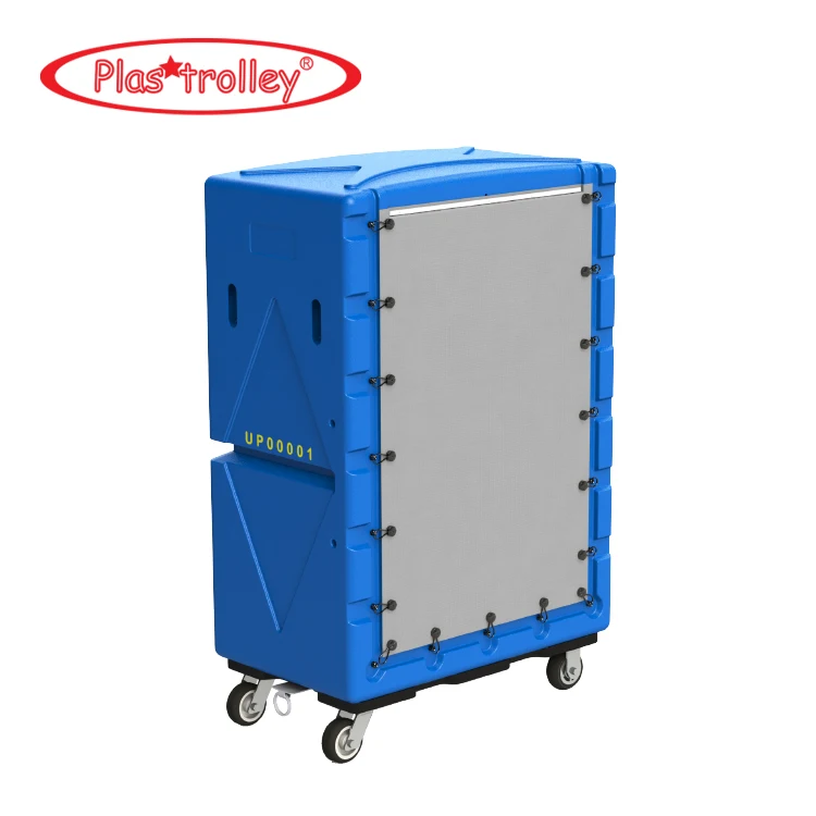 Прочный HDPE Rotomold пластиковый Большой сухой прачечная высокий полотенце тележка с 900L