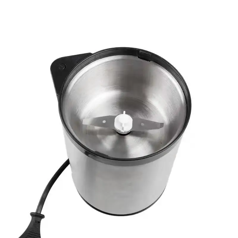 Электрическая кофемолка измельчитель из нержавеющей стали с лезвиями для зерен бобов орехов специй