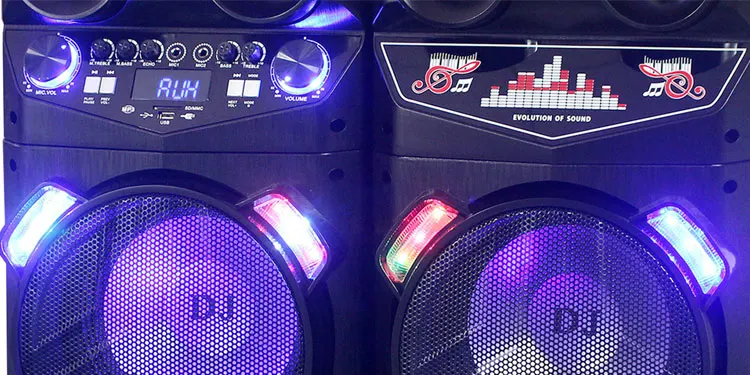  Бас DJ хороший звук 2 0 Система домашнего кинотеатра двойной 10-дюймовый активный пара сценическая колонка с USB/SD/FM/синий зуб/диско Светодиодное