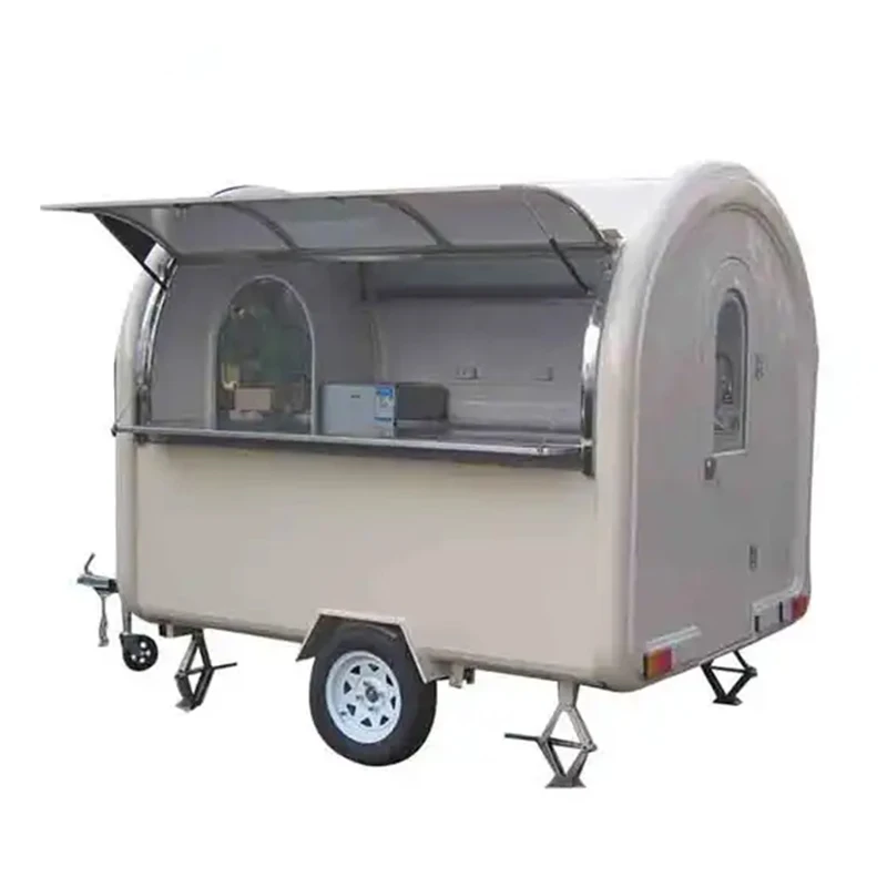 JX-FR250W Mobile Street Fast Food Vending Trailer Food Truck /Ce Approved Food Trailer/Wine Coffee Vending Shop Van Caravan