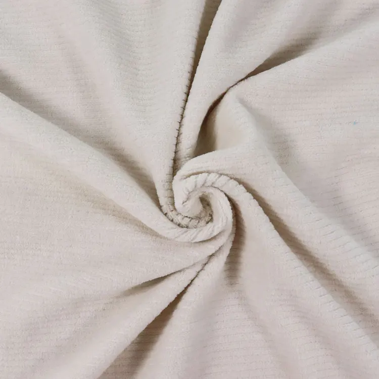 Высокоэластичная Вельветовая тянущаяся мягкая полосатая ткань среднего веса из полиэстера и спандекса