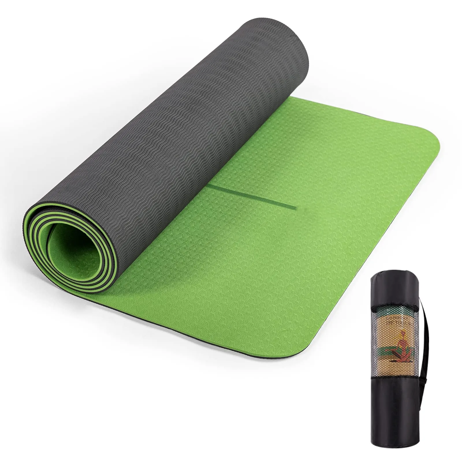 Wholesale Eco-Friendly 6mm Thick PU Yoga Mat 8mm 10mm Thick TPE with Strap Custom Logo Bag NBR Rubber for Gym Workout Exercise
